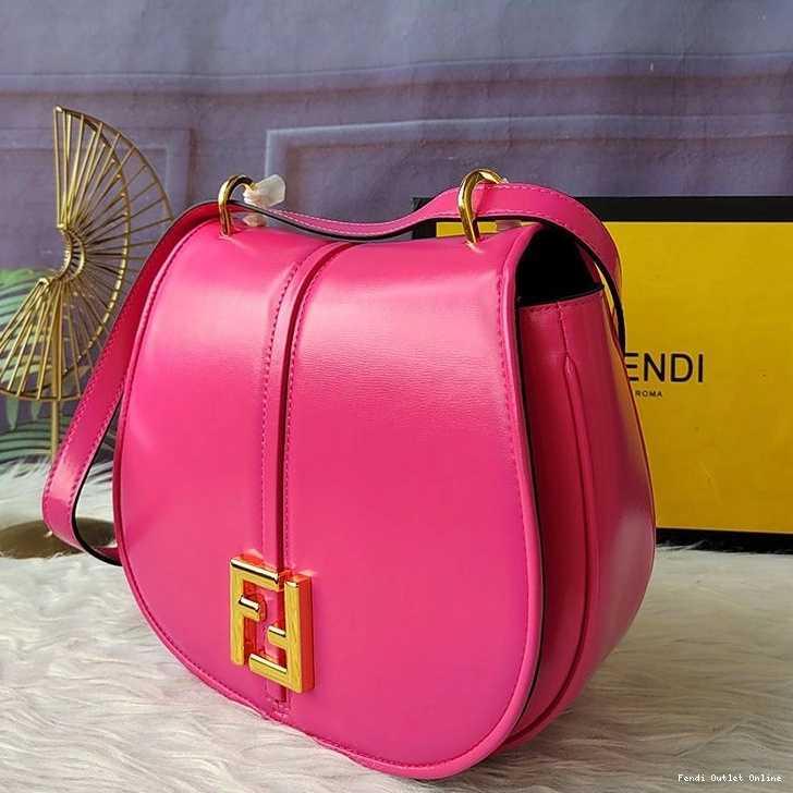 Cheap Fendi Calf Medium Bag Rose In C'mon Leather 0823
